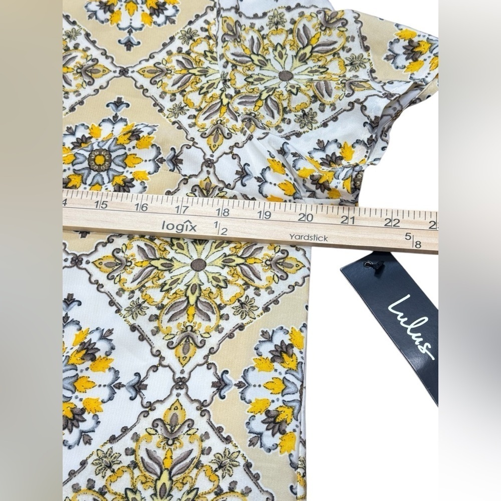 NWT LULU'S | Dandelion Print Short Sleeve Mini Dress - Picture 7 of 9
